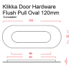 drawing flush pull oval 120mm concealed