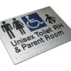 Braille sign unisex toilet RH + parent room 2