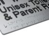 Braille sign unisex toilet RH + parent room 3