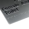 braille sign female ambulant silver 1