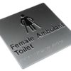 braille sign female ambulant silver 2