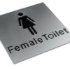 braille sign female toilet silver 2