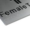braille sign female toilet silver 3