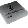 braille sign male ambulant silver 3