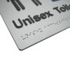 braille sign unisex toilet LH silver 3