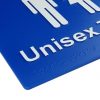 Braille sign unisex toilet blue 3