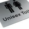 Braille sign unisex toilet silver 2