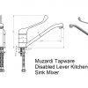 drawing kitchen sink mixer disabled 5