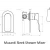 drawing Muzardi Sleek shower mixer 1