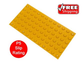 600 x 300 Tactile Ground Surface Indicator Blind Warning Yellow TGSI