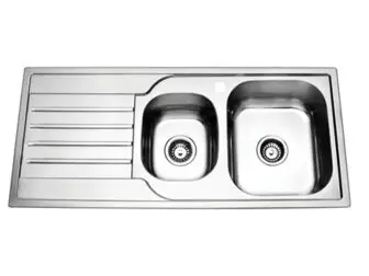 Kitchen Sink Stainless Steel 1.75 RIGHT BOWLS 1120 x 500